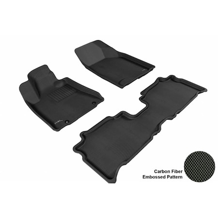 3D Maxpider L1LX01001509 LEXUS RX330/350 2004-2009 KAGU BLACK R1 R2 Floor Mat L1LX03901509